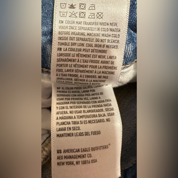 American Eagle Women's High Rise Jeggings Super Stretch Size 00 Distressed - Picture 8 of 12